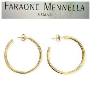 FARAONE MENELLA 18 K GOLD HOOP EARRINGS